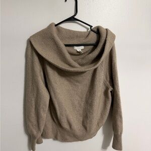 H&M Tan Cowl Neck Sweater